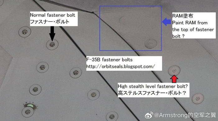 隐身战斗机的螺栓隐身处理