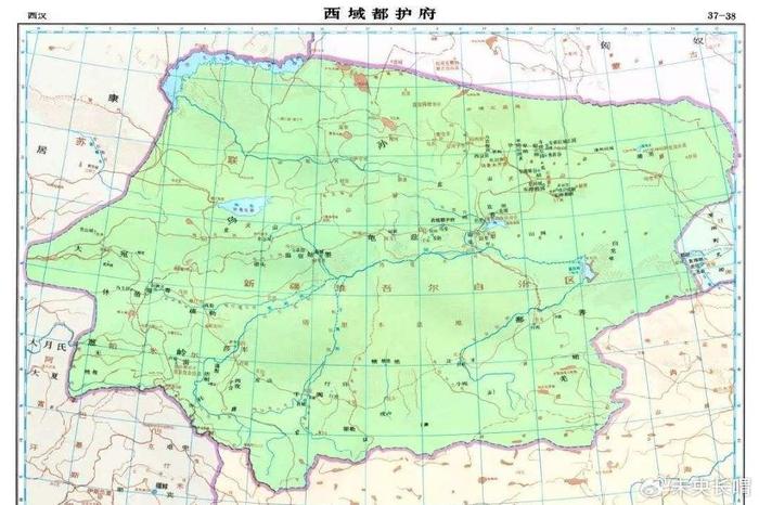 張騫出使西域後霍去病率兵攻打西域,漢宣帝設置西域都