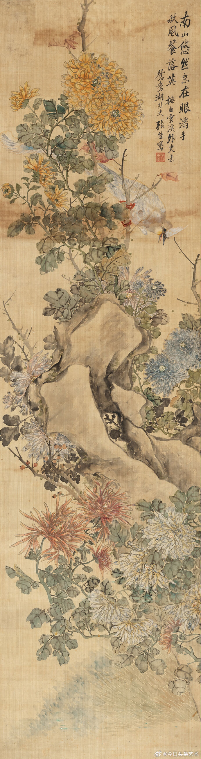 清代画家张熊花鸟画