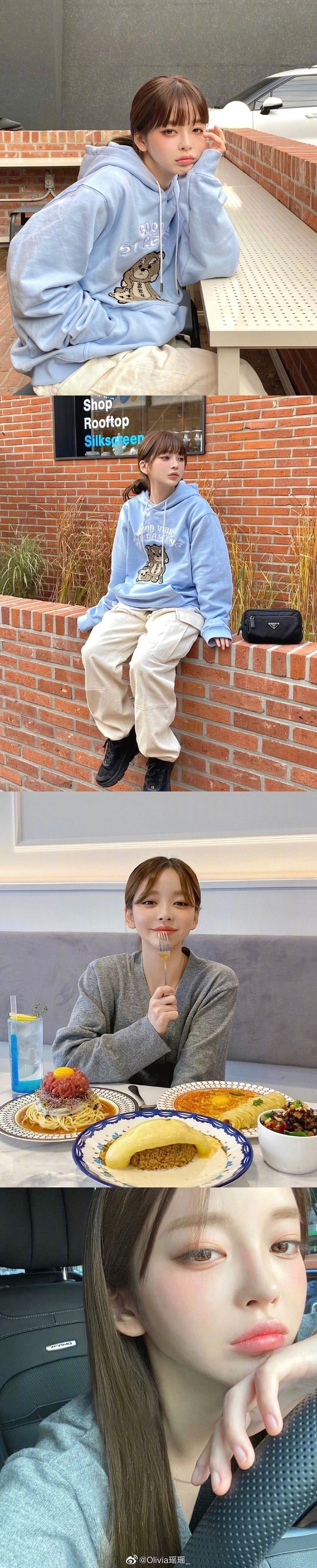 韩国模特姜泰莉ins日常有颜有身材穿搭也很舒服啦