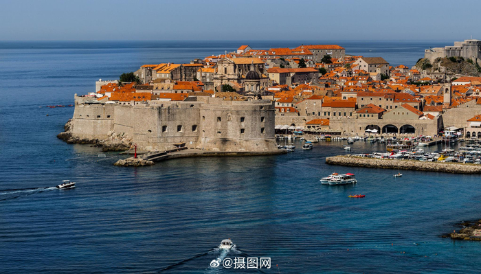 摄影精选海滨与城堡克罗地亚版权素材by摄图网