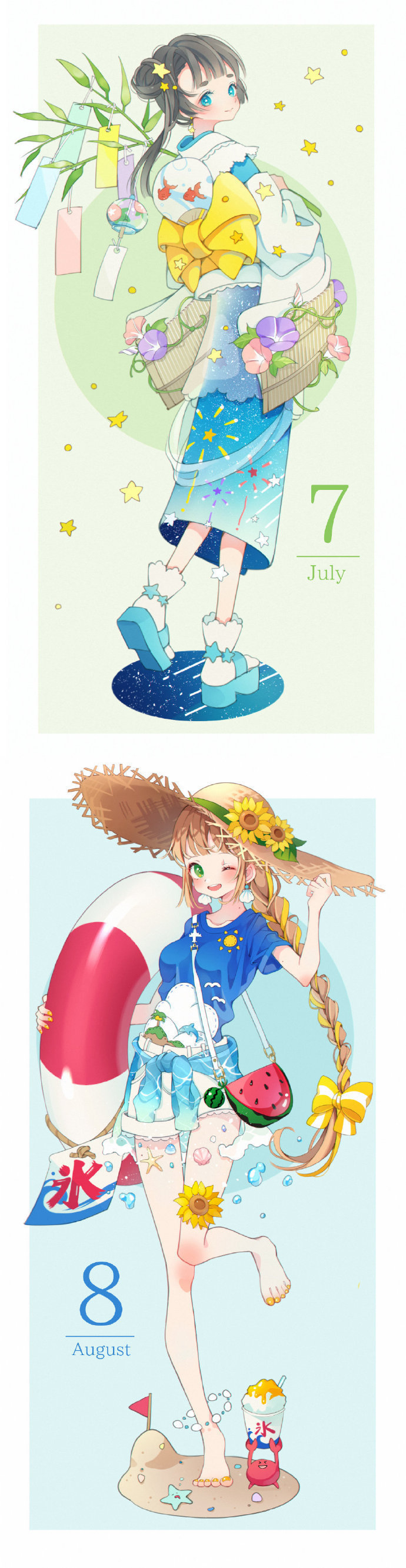 日系风少女插画