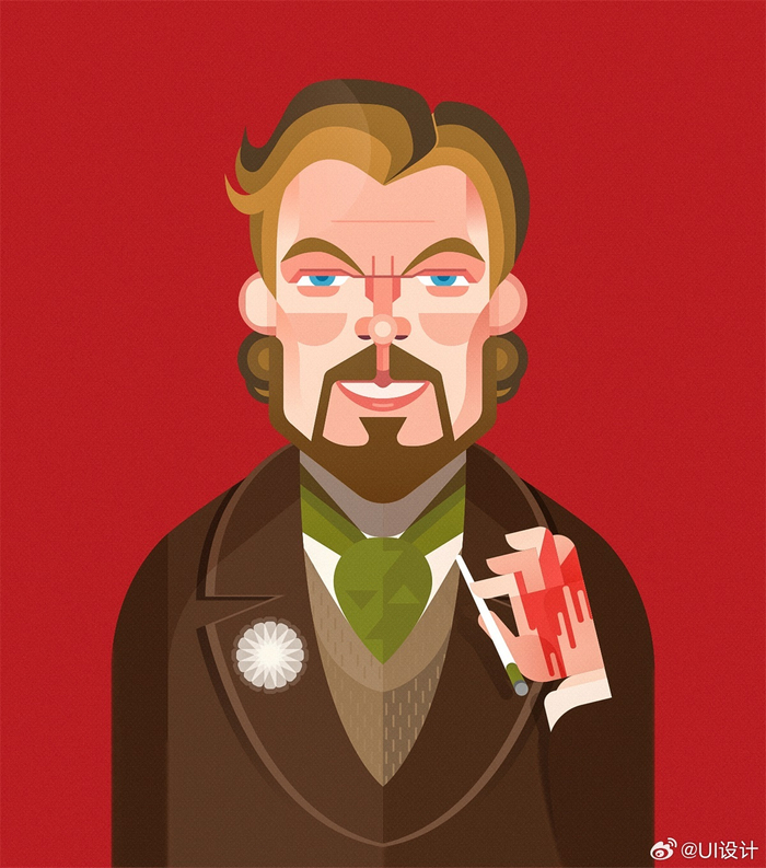 扁平风名人人物插画作品|插画|名人|人物_新浪新闻