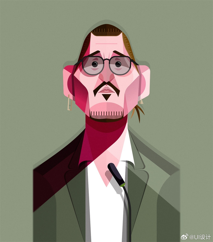 扁平风名人人物插画作品|插画|名人|人物_新浪新闻