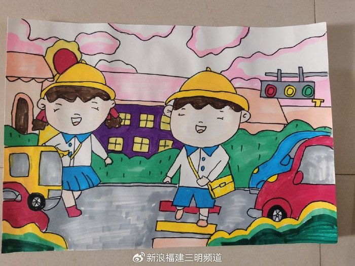 三元区陈大中心幼儿园"我爱马路 安全交通"主题绘画比赛活动
