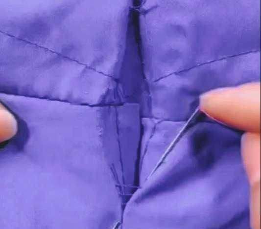 补洞隐形针法-棉服开线或衣服破洞可以这样缝,方法简单看不出来|面料|线头|针尖|教程|针线_新浪新闻