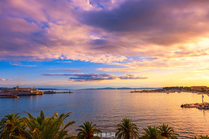 摄影精选海滨与城堡克罗地亚版权素材by摄图网