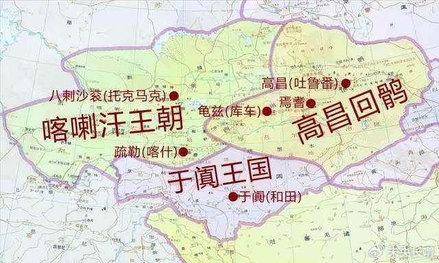 回鹘汗国地图图片