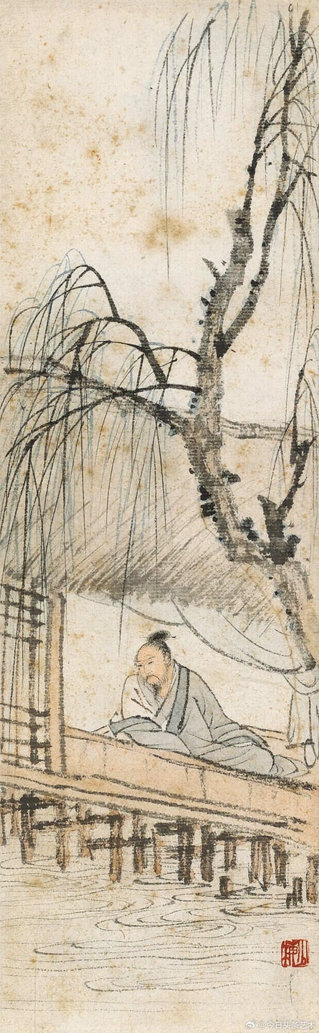 画家陈少梅《高士图》八条屏