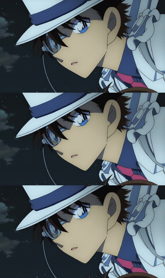 《绀青之拳》里的柯南和怪盗基德!