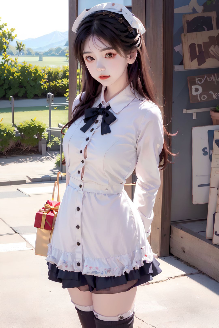 午后小姐姐清纯学妹学园风高清ai绘画壁纸手机电脑高清壁纸1
