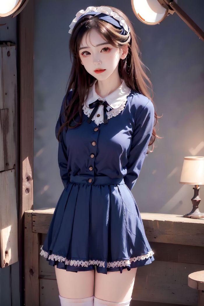 午后小姐姐清纯学妹学园风高清ai绘画壁纸手机电脑高清壁纸1