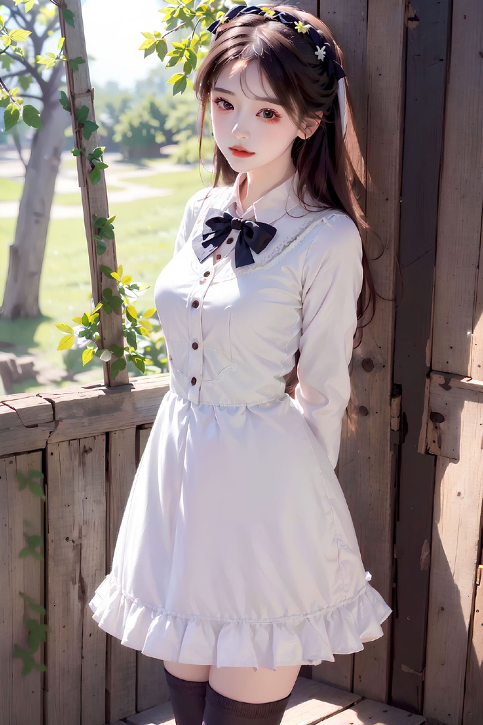 午后小姐姐清纯学妹学园风高清ai绘画壁纸手机电脑高清壁纸1