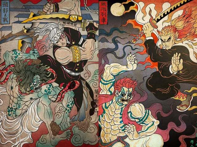 带点浮世绘风的鬼灭之刃官方和同人作品合集！