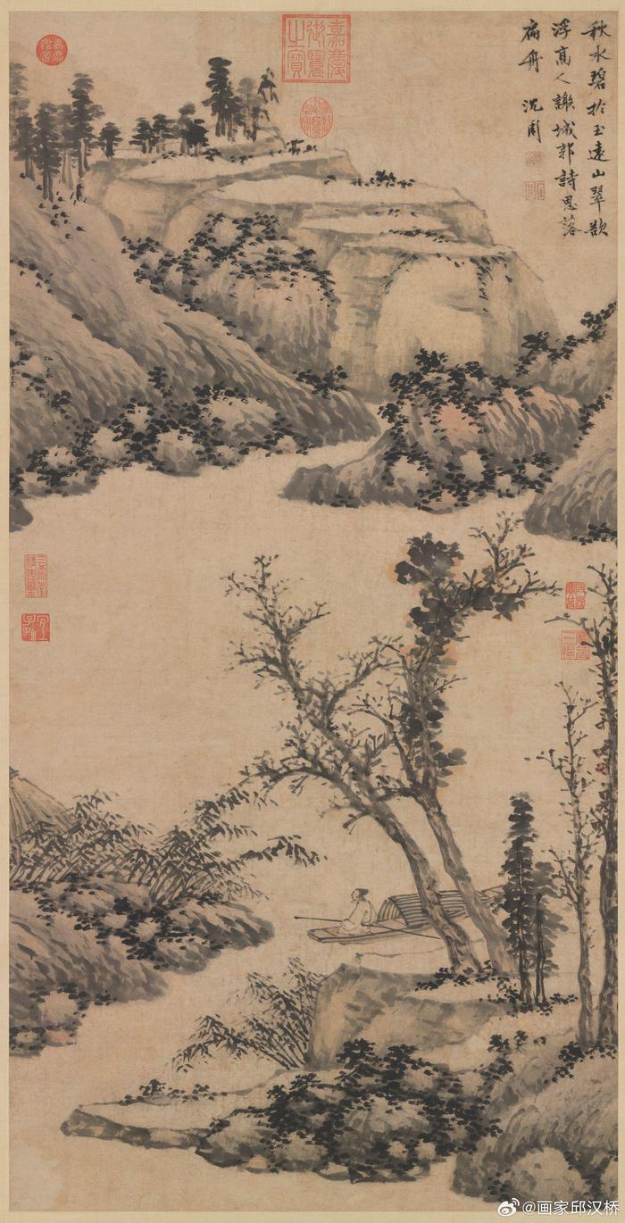 明代沈周山水画