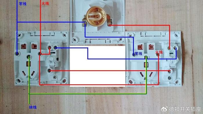 双孔插座的接法图片