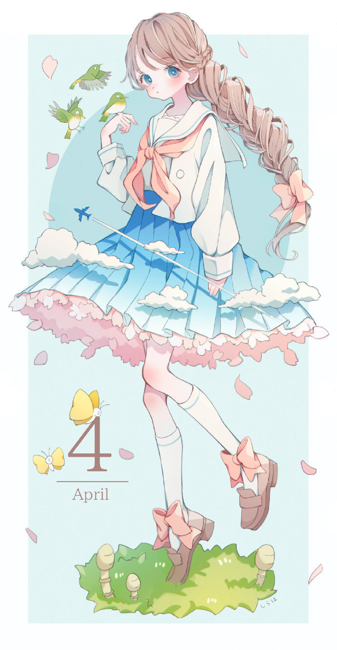 日系风少女插画