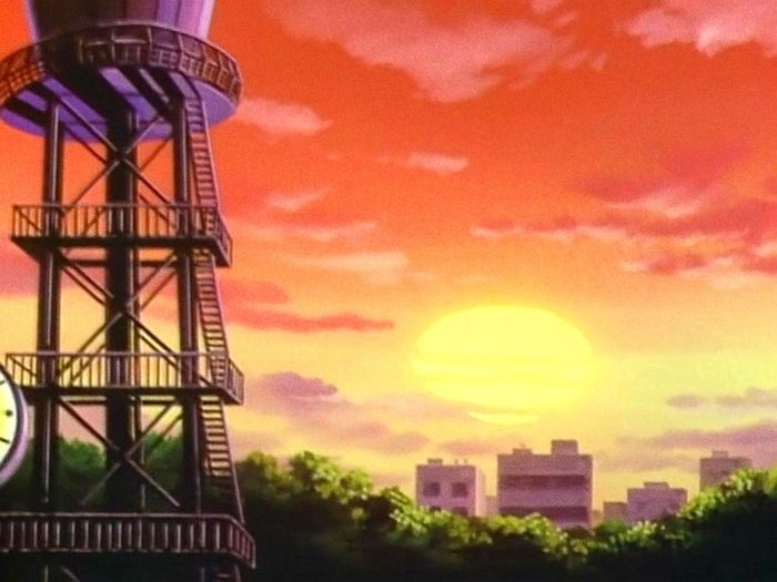 自截动漫场景图名侦探柯南夕阳真的好美啊