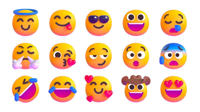 microsoftdesign的全新3demoji表情也太可爱了