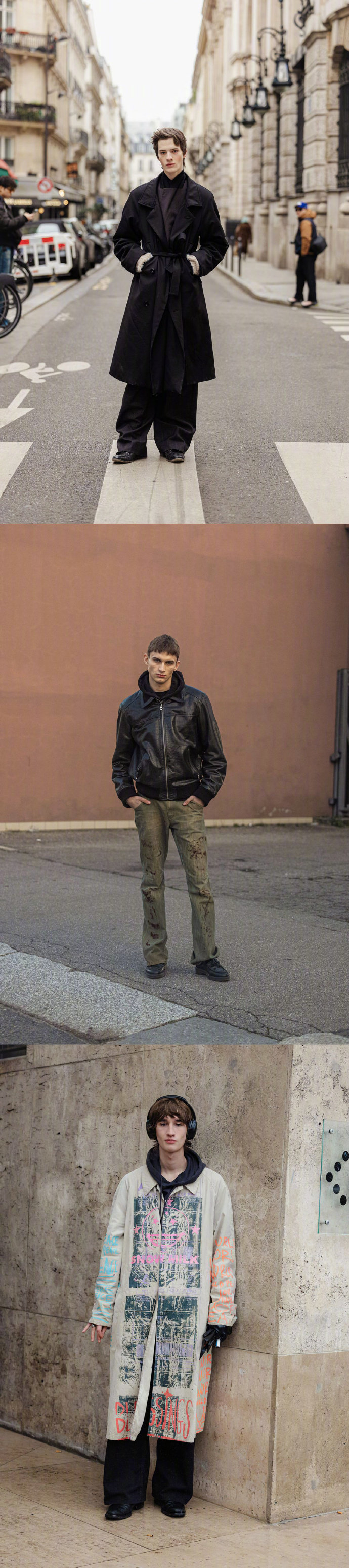 streetstyle男装周的模特街拍合集看看男孩们的穿搭