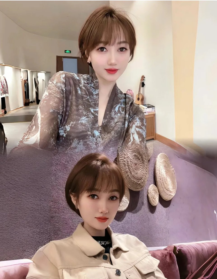 中年女性,剪层次短发,减龄魅力挡不住