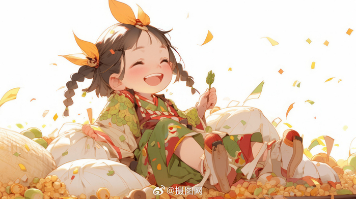 插画| 卡通可爱多巴胺风格q版人物__财经头条