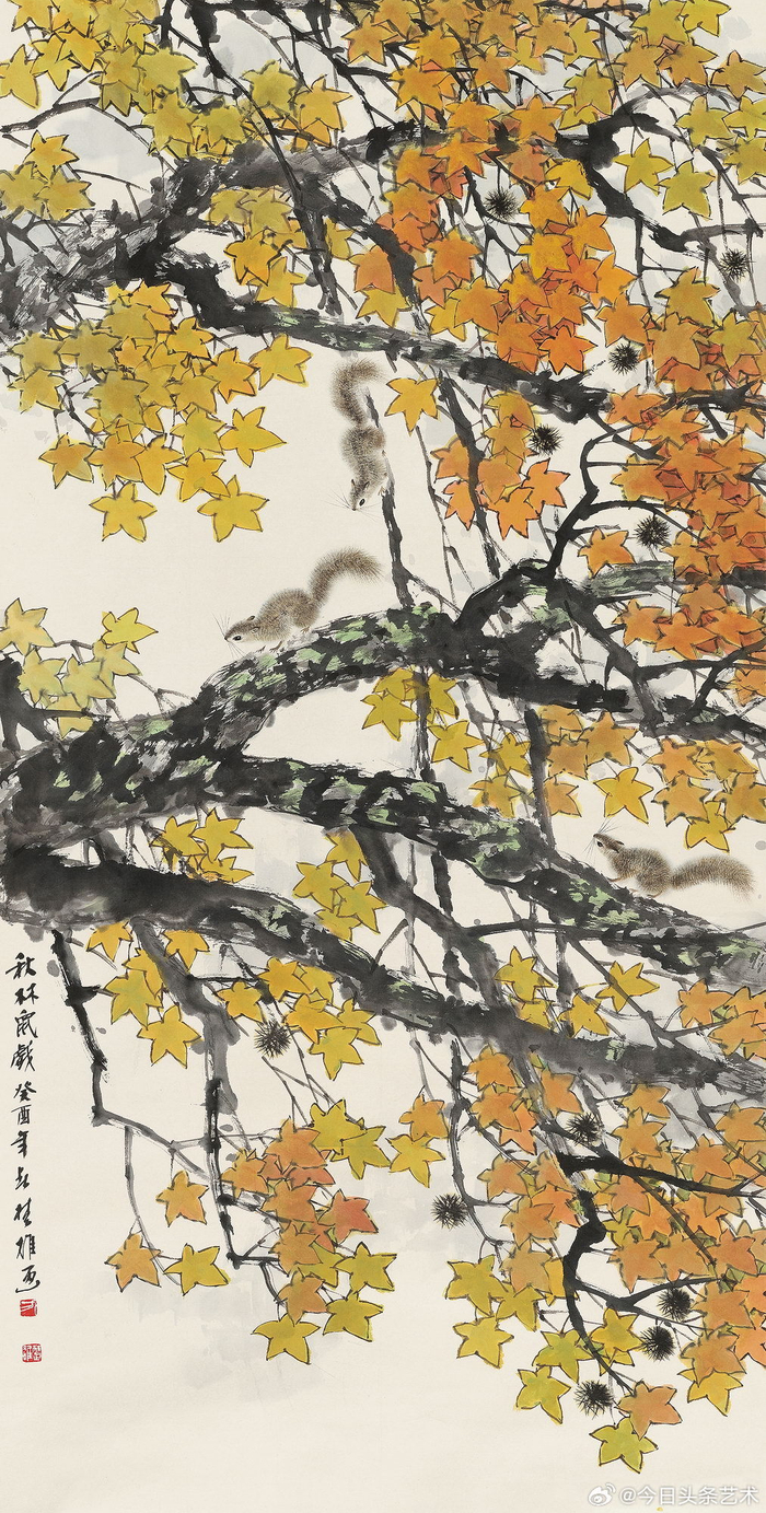 画家方楚雄笔下的松鼠