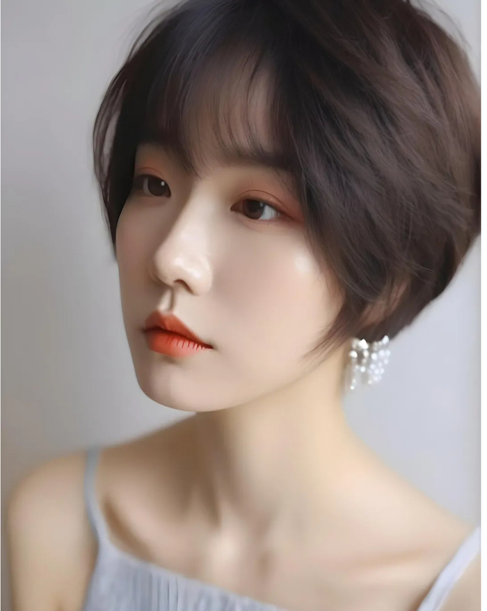 中年女性,剪层次短发,减龄魅力挡不住