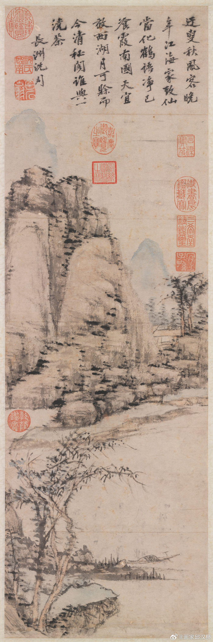 明代沈周山水画