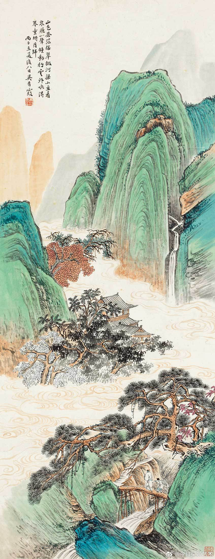 画家吴青霞山水画