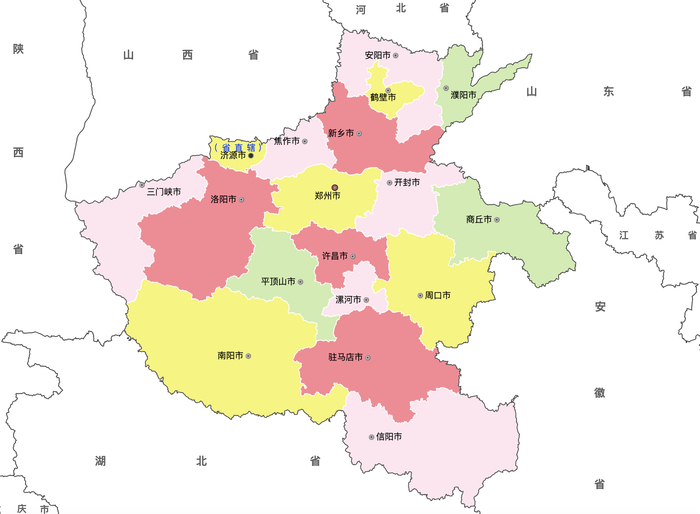 各省直辖市自治区行政区划图上