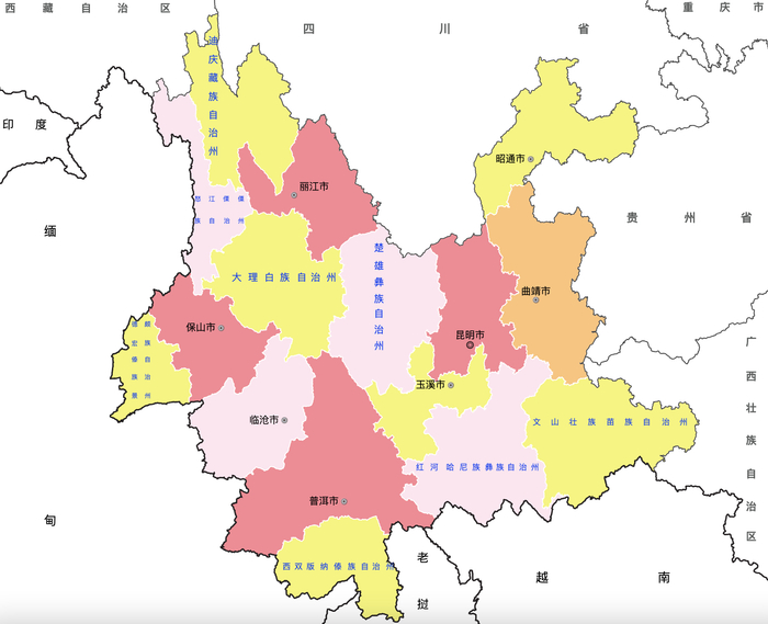 各省直辖市自治区行政区划图下