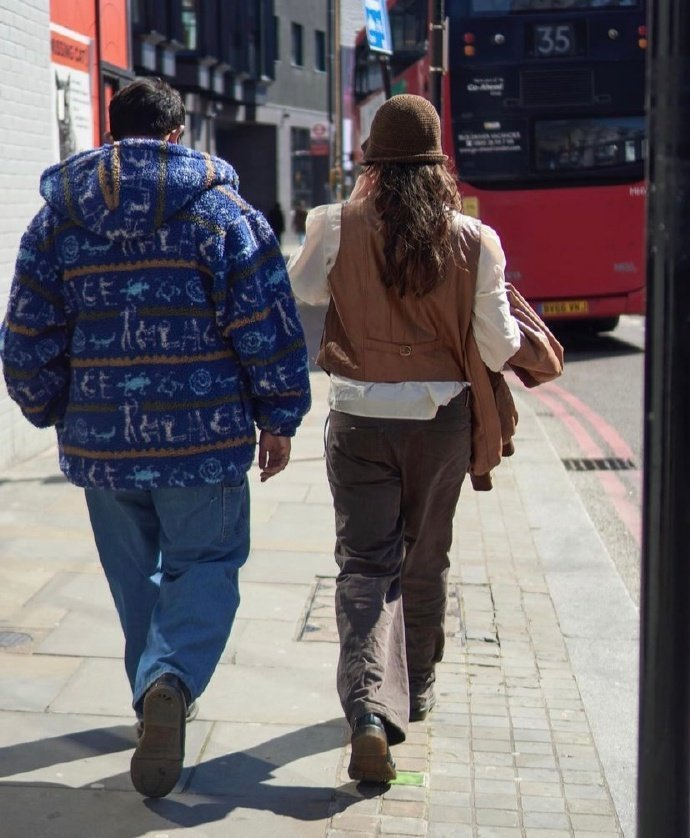 英国伦敦街头路人穿搭街拍
