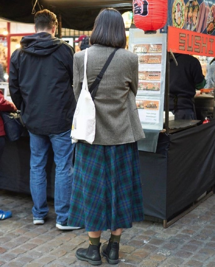 英国伦敦街头路人穿搭街拍