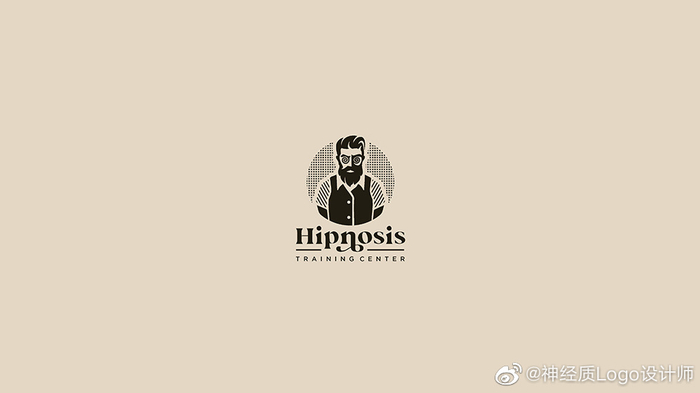 美式卡通！人物剪影Logo设计