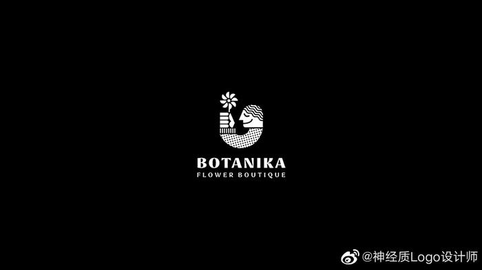 美式卡通！人物剪影Logo设计