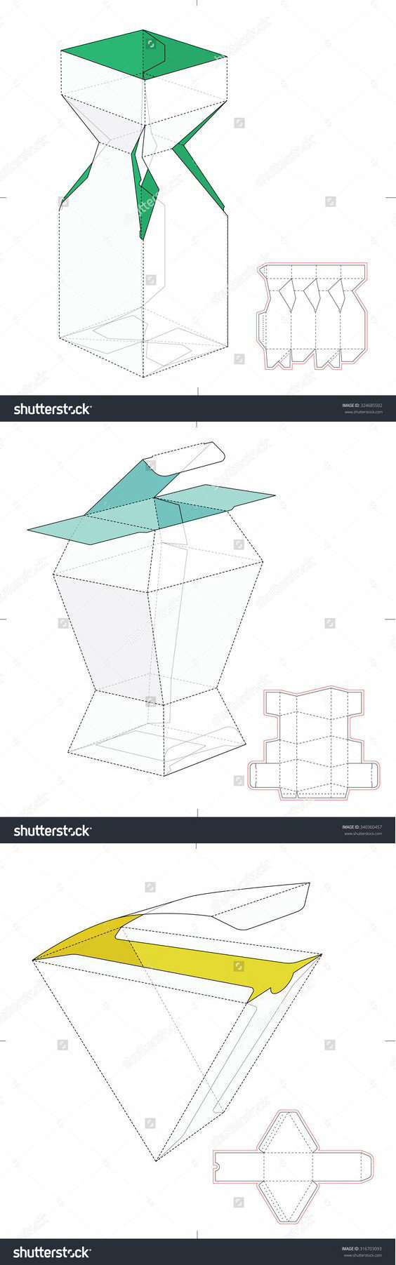 转需收藏676767盒型包装设计展开图