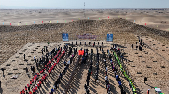 3月12日,阿拉善盟内蒙古西部荒漠综合治理项目(二期),防沙治沙和风电