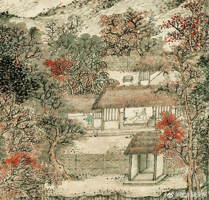 元代王蒙秋山草堂图