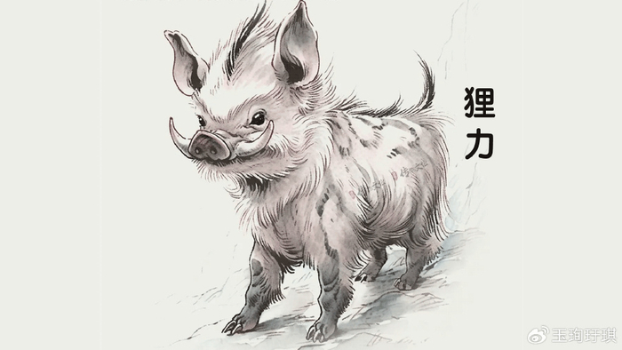 山海经异兽:狸力,像猪有爪子,叫声如狗,兴土木时常见|山海经|狸|爪子