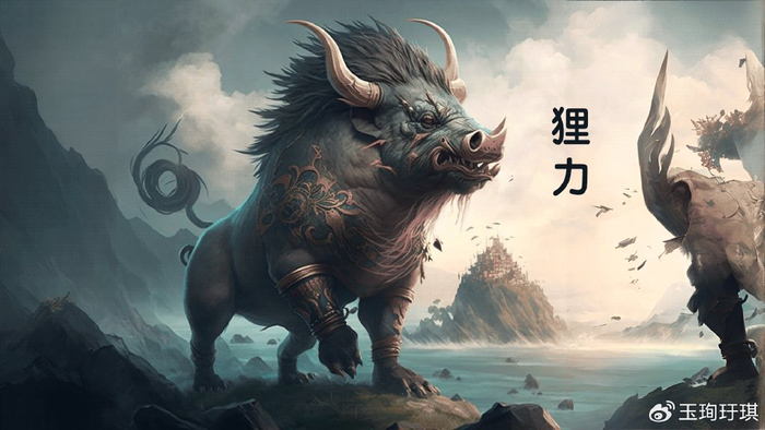 山海经异兽:狸力,像猪有爪子,叫声如狗,兴土木时常见|山海经|狸|爪子