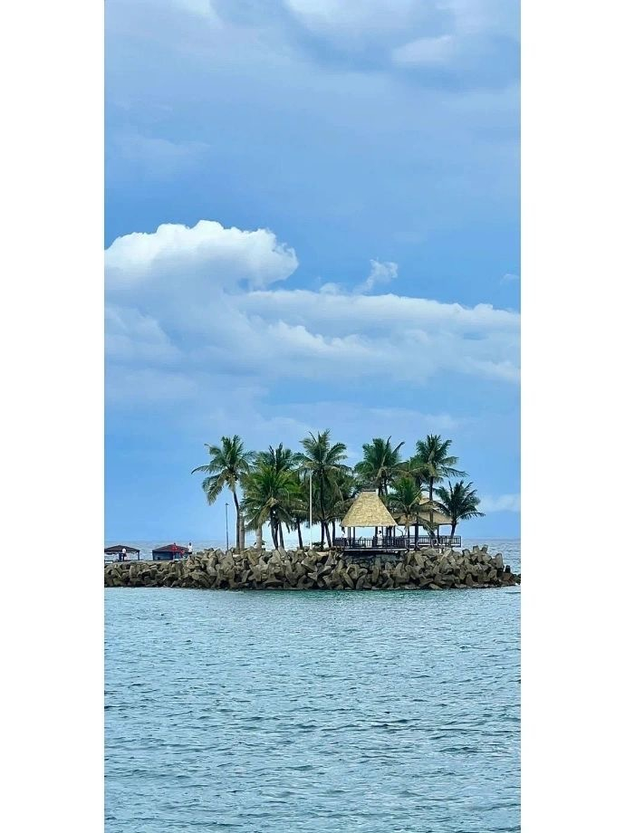 夏日海边锁屏壁纸 海边氛围感|蓝绿色系