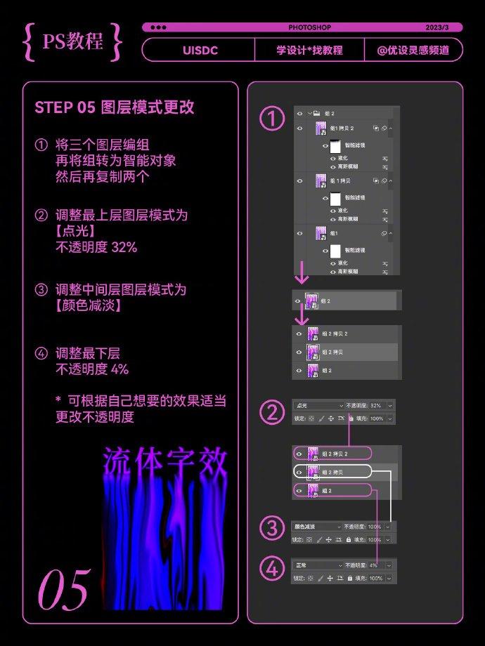 8步学会酷炫ps渐变流体字效