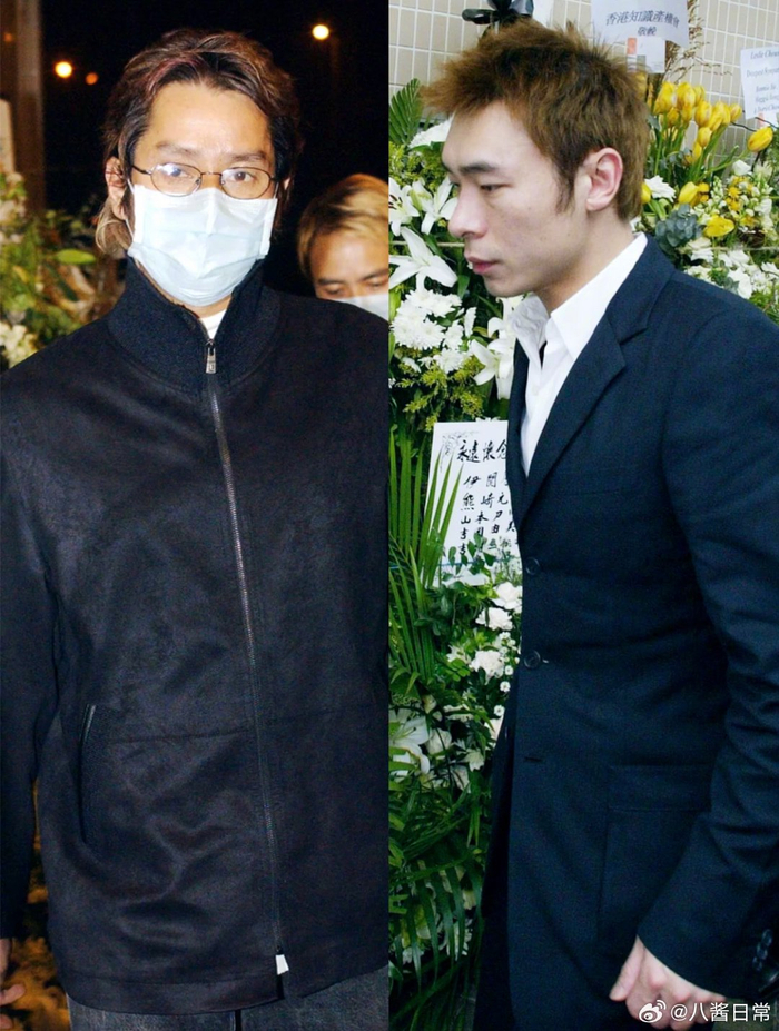 21年前的今天张国荣去世几天后举办葬礼友人前来送别哥哥