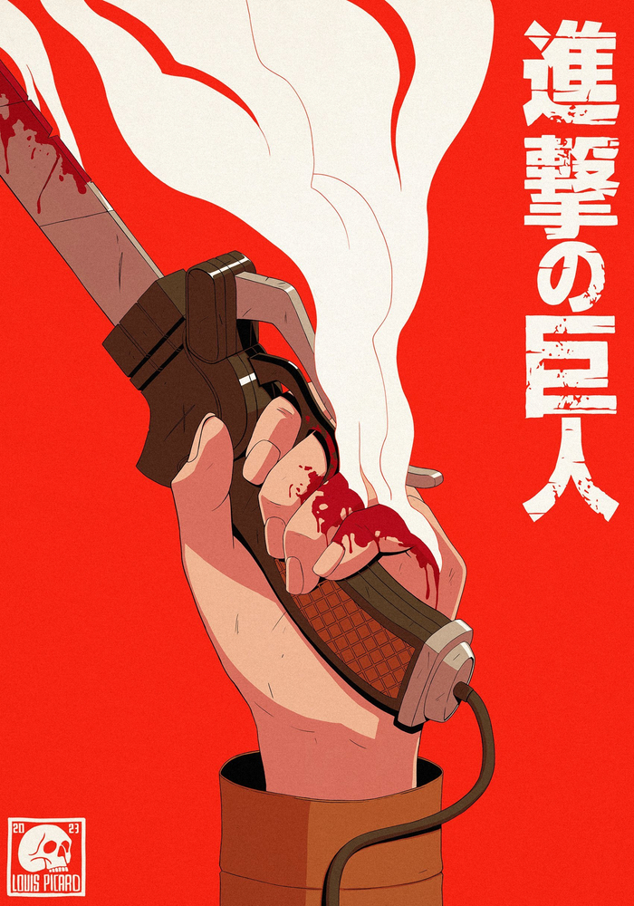 法国插画师louis picard创作的电影/动漫海报: 《红辣椒》 《未麻的