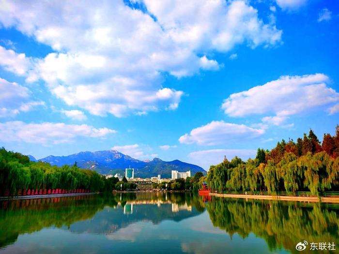泰安南湖公园:湖光山色风光美