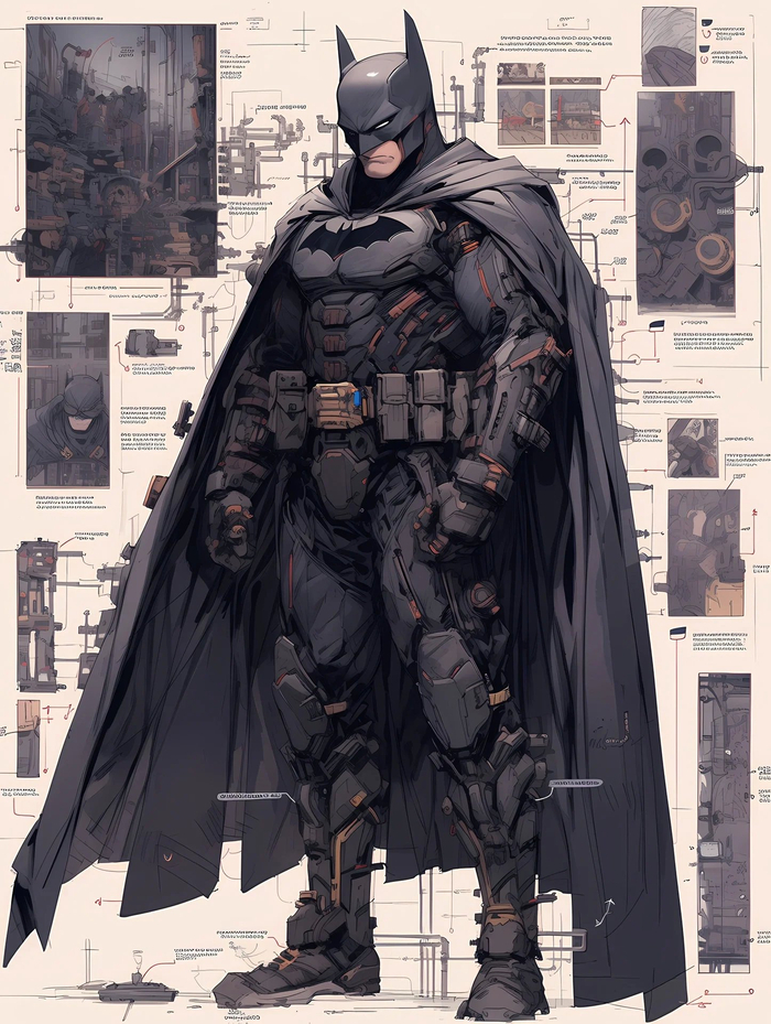 蝙蝠侠之黑暗骑士概念草图壁纸