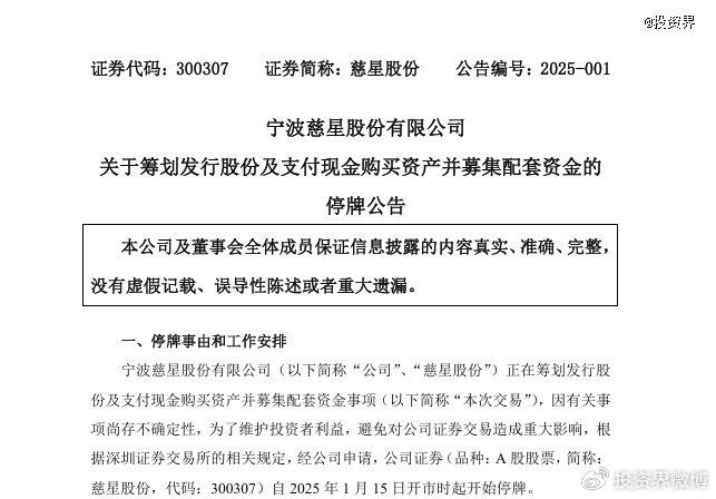 微博：小鱼儿澳门免费资料查询-慈星股份收购武汉敏声，武大教授要把公司卖了