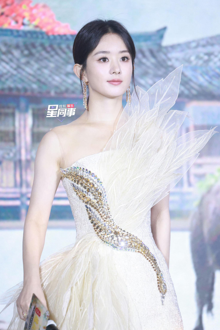 赵丽颖亮钻羽纱裙好美好好看啊