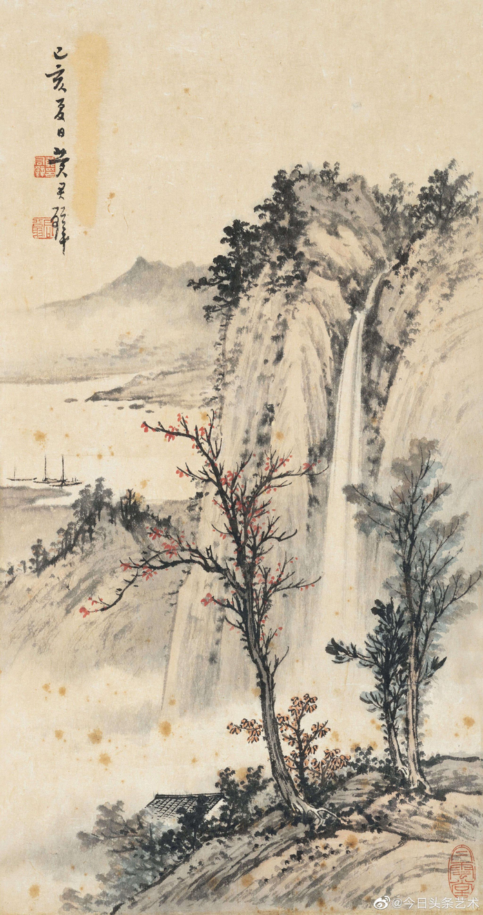 画家黄君璧山水画